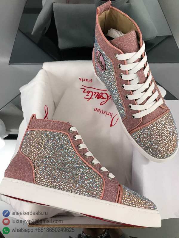 CHRISTIAN LOUBOUTIN UNISEX HIGH SNEAKERS APRICOT D8010280